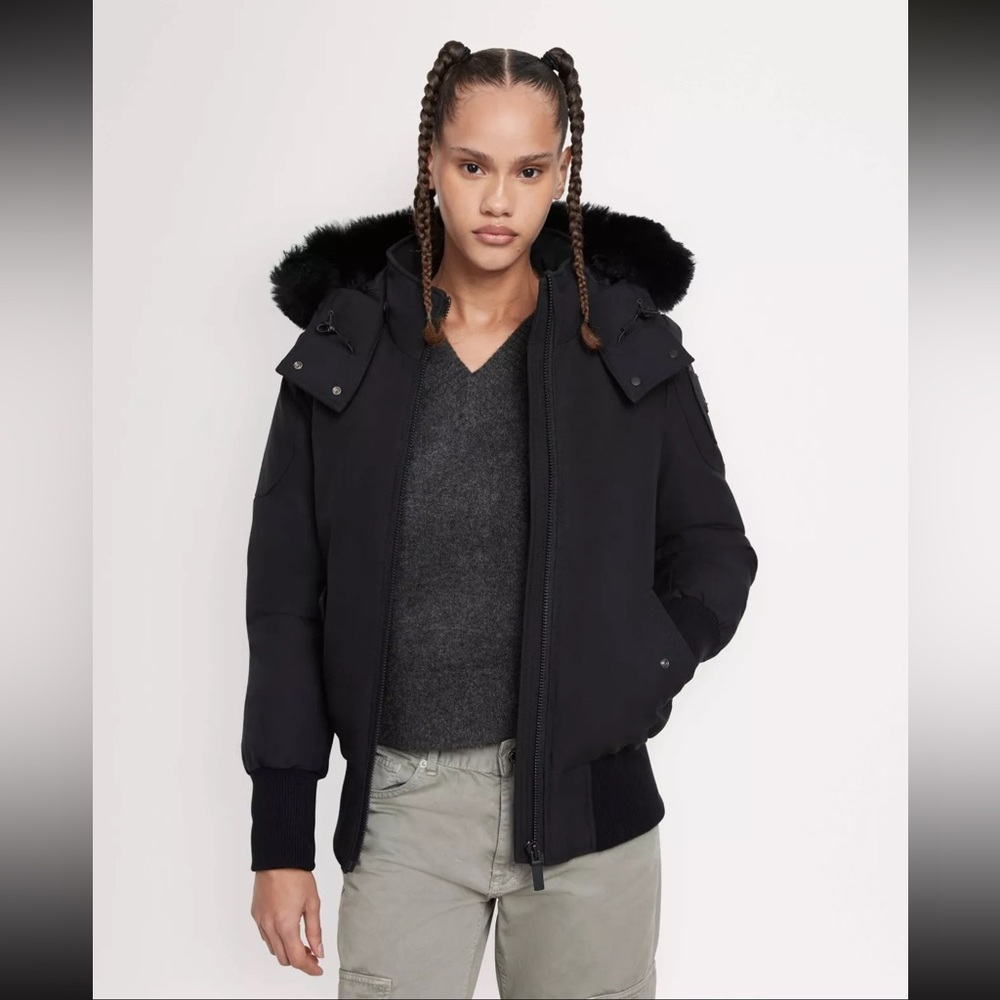 Moose Knuckles Yukon Shearling Bomber Jacket Women’s Medium BMWT
